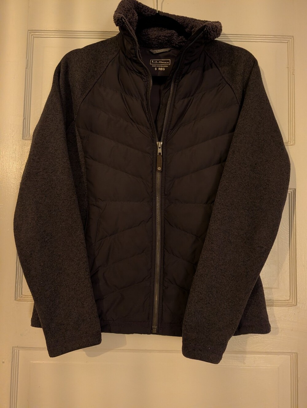 L.L.Bean DownTek Sweater Fleece Hybrid Puffer Jacket